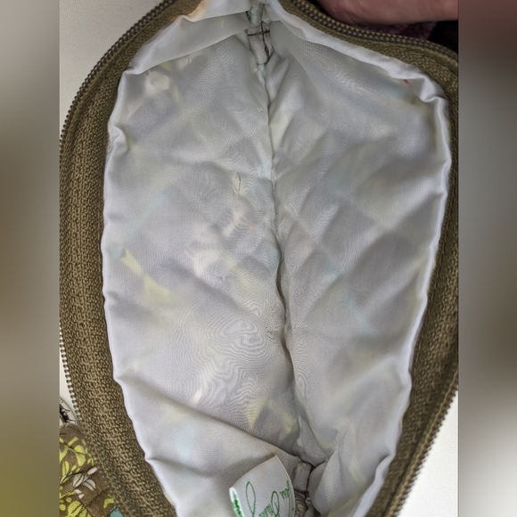 Vera Bradley shoulder bag & matching wallet blue birds green aqua U-1 - Picture 4 of 13